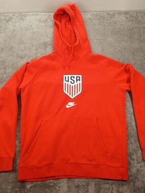Nike Men’s USA Team Red Hoodie Feence Size Large